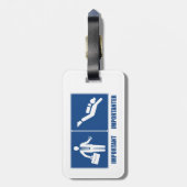 仕事は重要、スキューバダイビングが重要 ラゲッジタグ (裏面縦)