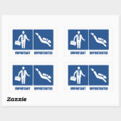 仕事は重要、スキューバダイビングは重要 長方形シール (シート)