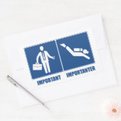 仕事は重要、スキューバダイビングは重要 長方形シール (封筒)