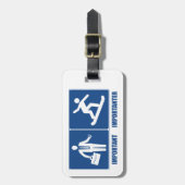 仕事は重要、スノーボードですImportanterです ラゲッジタグ (正面縦)