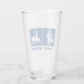 仕事は重要、スノーモービルは重要 タンブラーグラス (裏面)