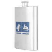 仕事は重要、スノーモービルは重要 フラスク (左)