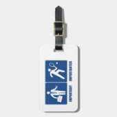 仕事は重要、テニスは重要 ラゲッジタグ (正面縦)