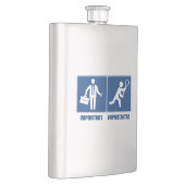 仕事は重要、ラクロスは重要 フラスク (右)