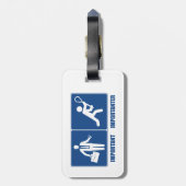 仕事は重要、ラクロスは重要 ラゲッジタグ (裏面縦)