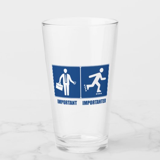 仕事は重要、ローラーブレードは重要 タンブラーグラス (正面)