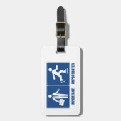 仕事は重要、ローラーブレードは重要 ラゲッジタグ (正面縦)