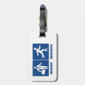 仕事は重要、ローラーブレードは重要 ラゲッジタグ (裏面縦)