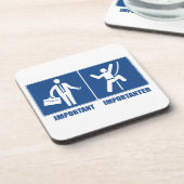 仕事は重要、登山は重要 コースター (左側)