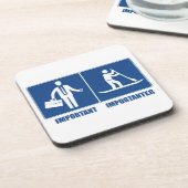 仕事は重要、立ち上がったパドルは重要 コースター (左側)