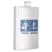 仕事は重要、立ち上がったパドルは重要 フラスク (右)