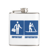 仕事は重要、立ち上がったパドルは重要 フラスク (正面)