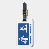 仕事は重要、立ち上がったパドルは重要 ラゲッジタグ (正面縦)