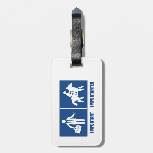 仕事は重要、馬は重要 ラゲッジタグ (裏面縦)