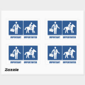 仕事は重要、馬は重要 長方形シール (シート)