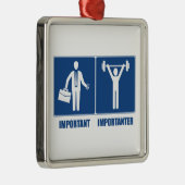 仕事は重量挙げが重要だ メタルオーナメント (右)