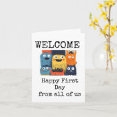 仕事へようこそ幸せな初日 カード (黄色い花)