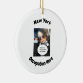 仕事または趣味のニューヨークのカスタマイズ可能な写真 セラミックオーナメント (右)
