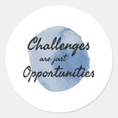 仕事やる気を起こさせると成功の言葉 ラウンドシール (正面)