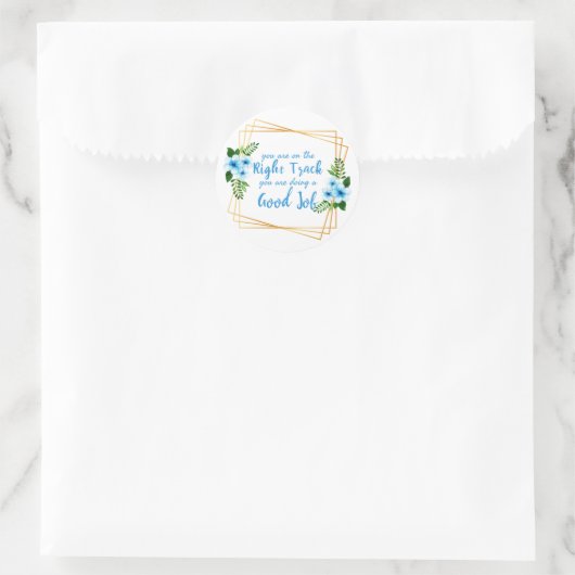 仕事やる気を起こさせるの感動的引用文 ラウンドシール (バッグ)