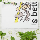 仕事よりよいテニスコートの最も悪い日- キッチンタオル (折り畳み)