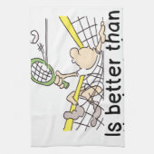 仕事よりよいテニスコートの最も悪い日- キッチンタオル (縦)