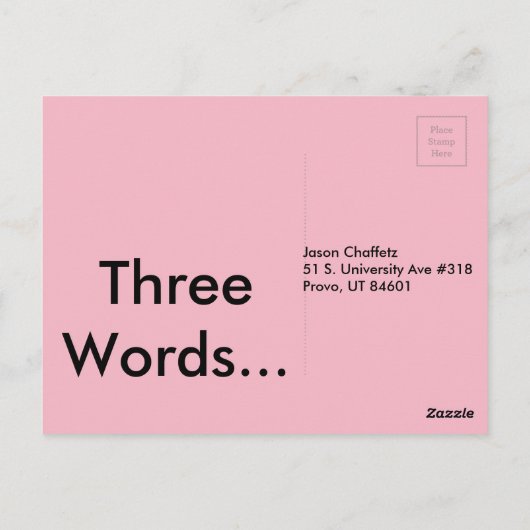 仕事をする ポストカード (裏面)