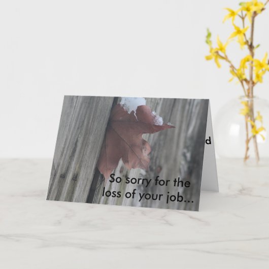 仕事を失ってごめんなさい… カード (黄色い花)