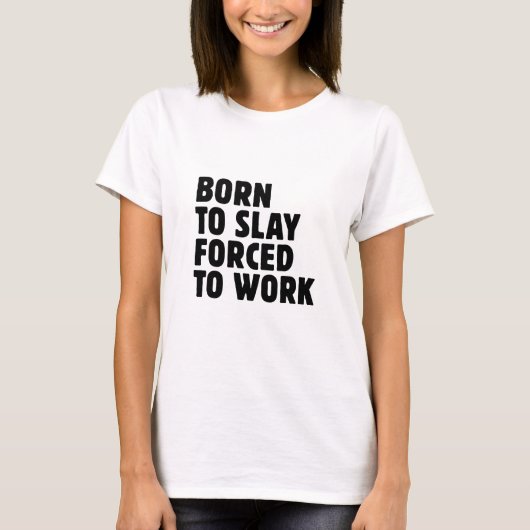 仕事を強制されたスレイの生まれ変わり Tシャツ (正面)