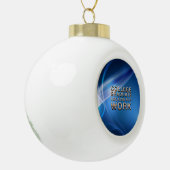 仕事を捜しているティーの大学卒業生 セラミックボールオーナメント (左)