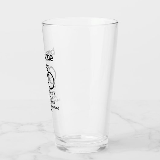 仕事を生まれ余儀なくされた自転車に乗る タンブラーグラス (左)