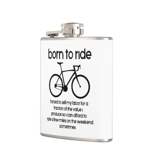 仕事を生まれ余儀なくされた自転車に乗る フラスク (左)