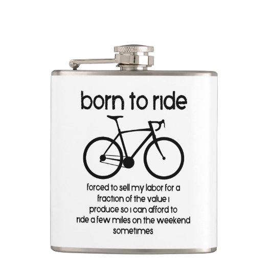 仕事を生まれ余儀なくされた自転車に乗る フラスク (正面)