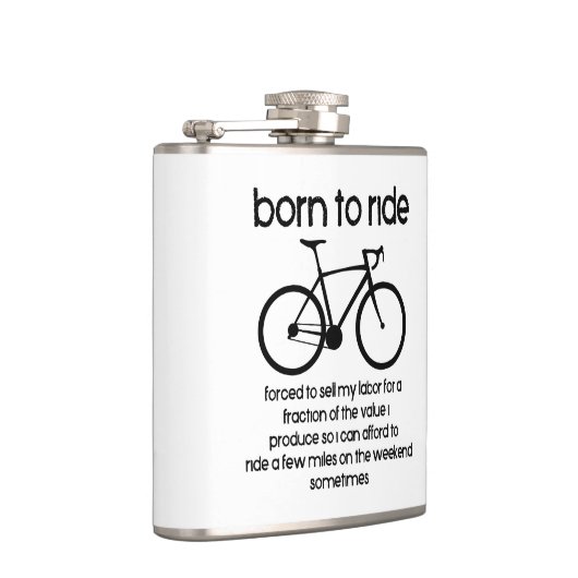 仕事を生まれ余儀なくされた自転車に乗る フラスク (右)