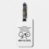 仕事を生まれ余儀なくされた自転車に乗る ラゲッジタグ (裏面縦)