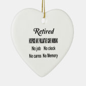 仕事を看護しない退職したなホスピスおよび一時しのぎの心配 セラミックオーナメント (右)