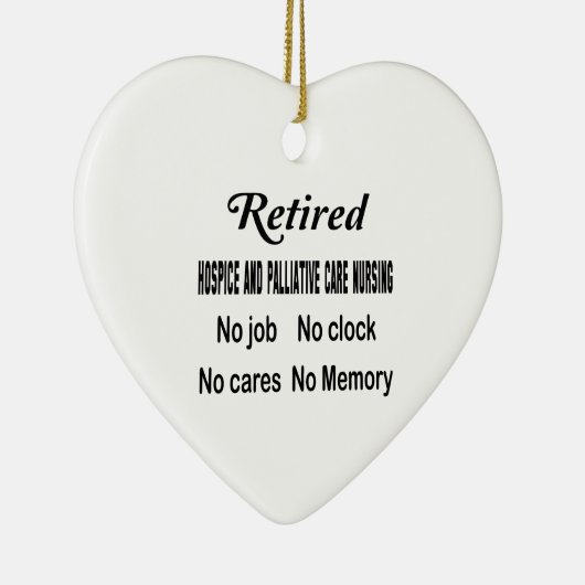 仕事を看護しない退職したなホスピスおよび一時しのぎの心配 セラミックオーナメント (右)