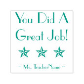 「仕事を素晴らしやった!」 +カスタム先生名 セルフインキングスタンプ (デザイン)