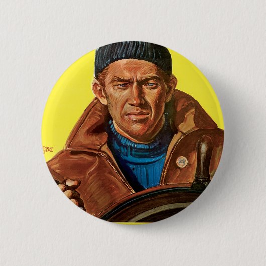 仕事を終えろ！ 缶バッジ (正面)