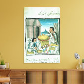 仕事アステカで職人を羽毛にする キャンバスプリント (インサイチュ (リビング))