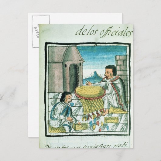 仕事アステカで職人を羽毛にする ポストカード (正面/裏面)