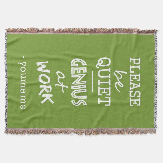 仕事カスタムな色の投球毛布の天才 スローブランケット (正面)