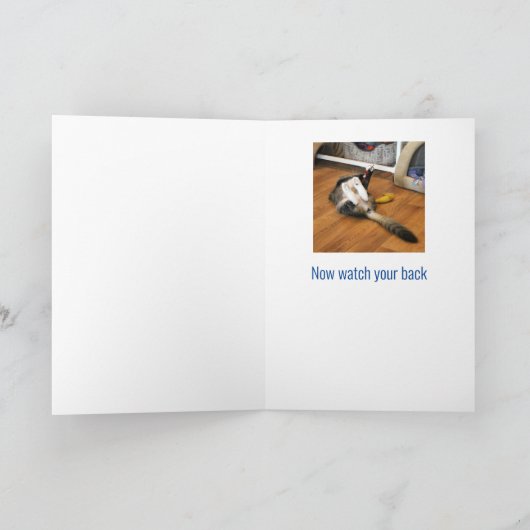 仕事ユーモアのあるのプロモーションの願い カード (内部)