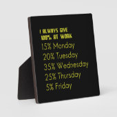 仕事与えの贈り物は常に100おもしろい%だ フォトプラーク (正面)