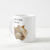 仕事中に寝る猫 コーヒーマグカップ (正面左)