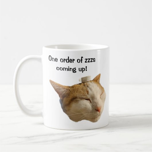 仕事中に寝る猫 コーヒーマグカップ (左)