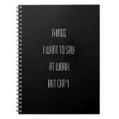 仕事中に言いたいこと言えないこと同僚 ノートブック (正面)