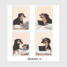 仕事中のビジネス・ドッグ