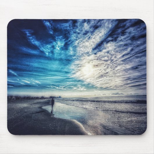 仕事中のビーチの夢 マウスパッド (正面)