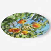 仕事中のミツバチ ペーパープレート (アングル)